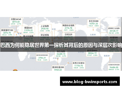 巴西为何能稳居世界第一探析其背后的原因与深层次影响